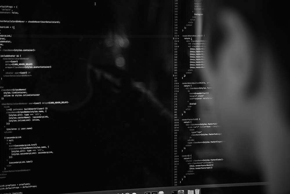 Photograph of a Web Developer at work