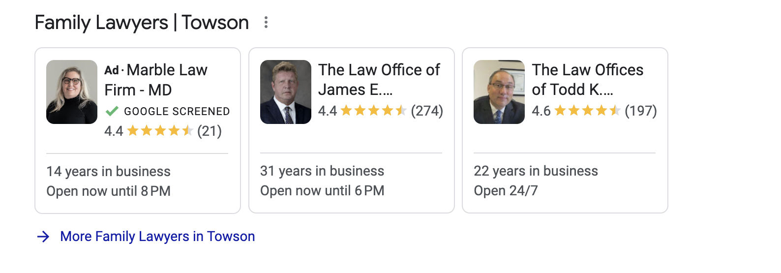 Family Lawyer Google My Business
