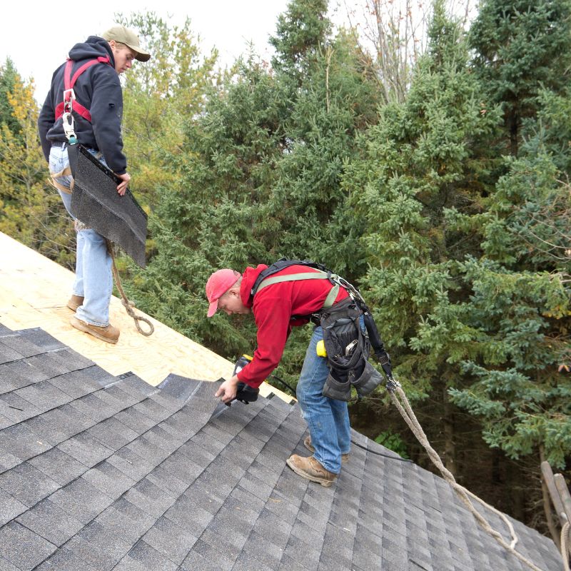 Roofers At Work