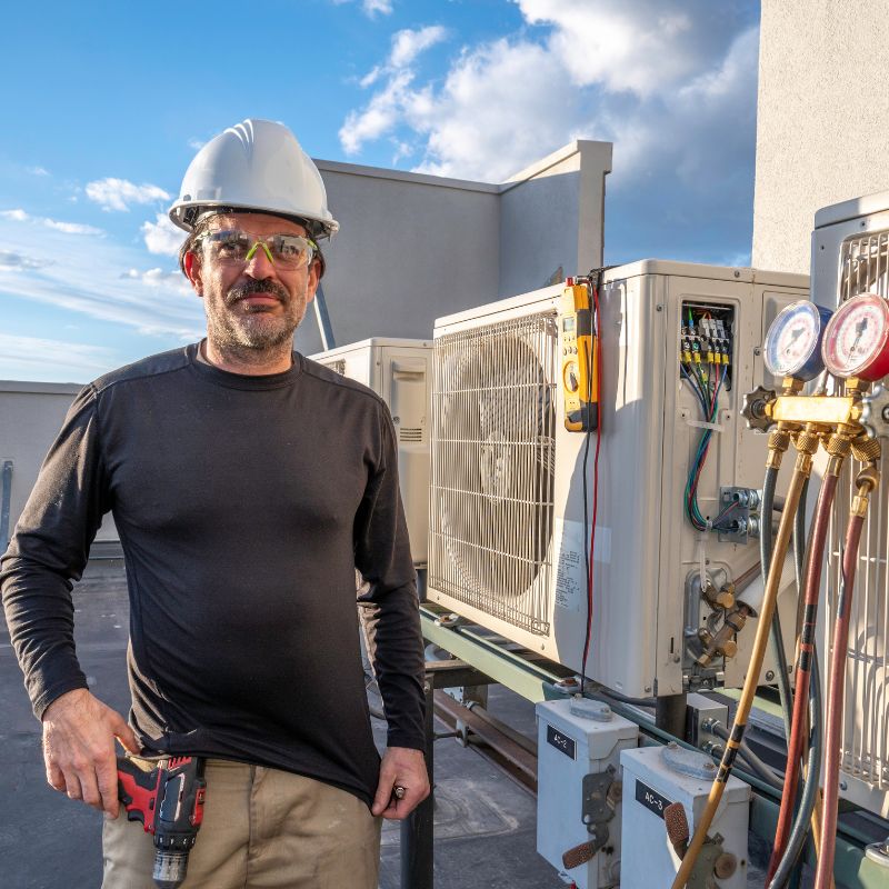 A Smiling HVAC Worker