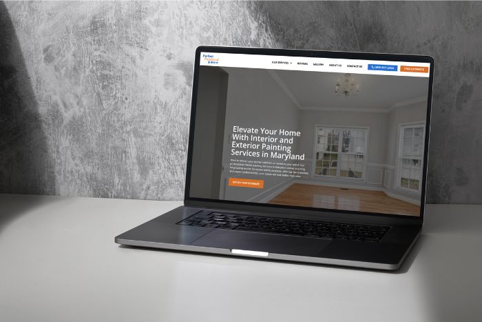 My Perfect Painters Website Mock Up