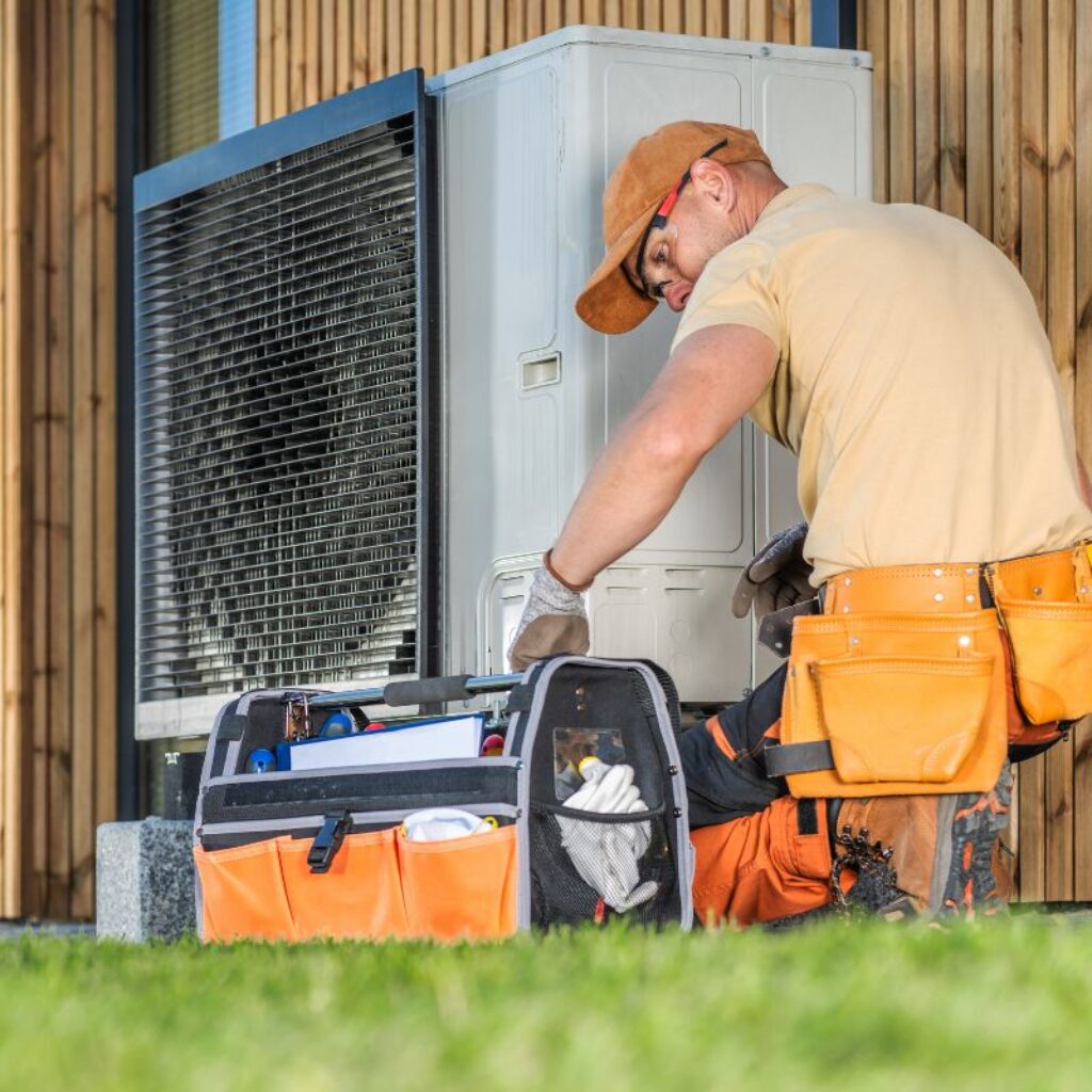 HVAC Service Member At Work