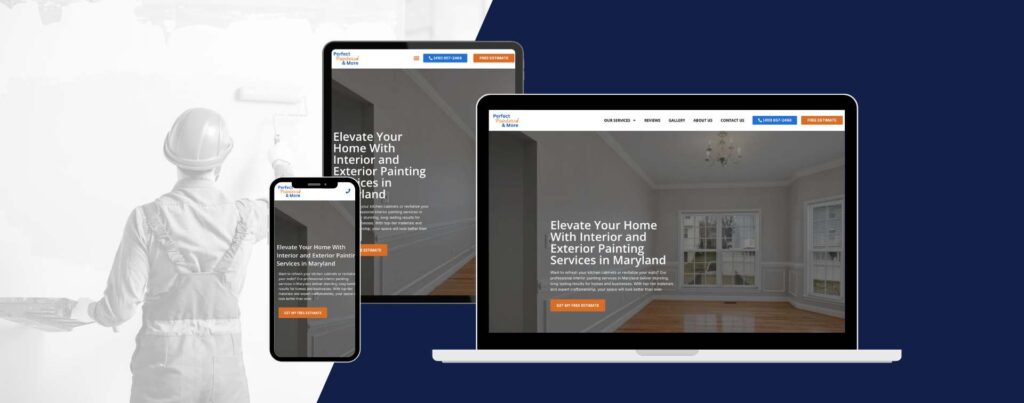 Web Design for Painting Companies Mockup